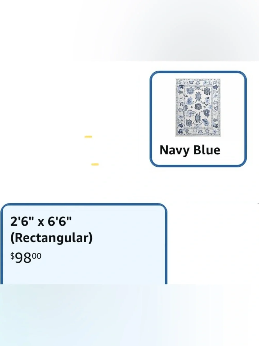 🌸H50 - Fame Blue Floral Runner Rug for Kitchen - Cream & Blue💙(STRG)